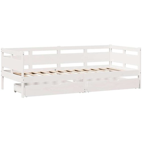 VidaXL dnevni krevet s ladicama bez madraca 80x200 cm masivno drvo Slike