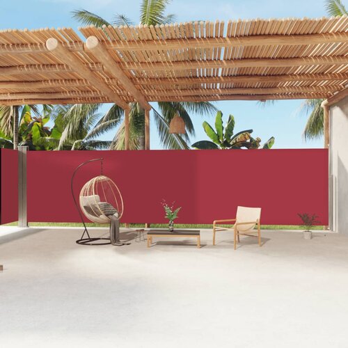 vidaXL Uvlačiva bočna tenda crvena 200 x 1200 cm Cijene