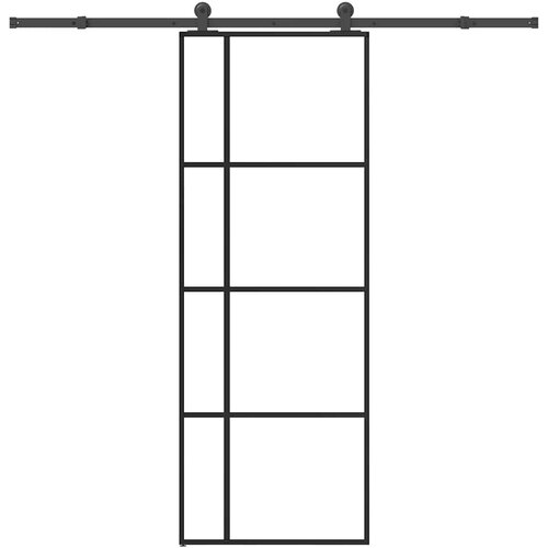 vidaXL Klizna vrata s priborom 76 x 205 cm od ESG stakla i aluminija Cijene