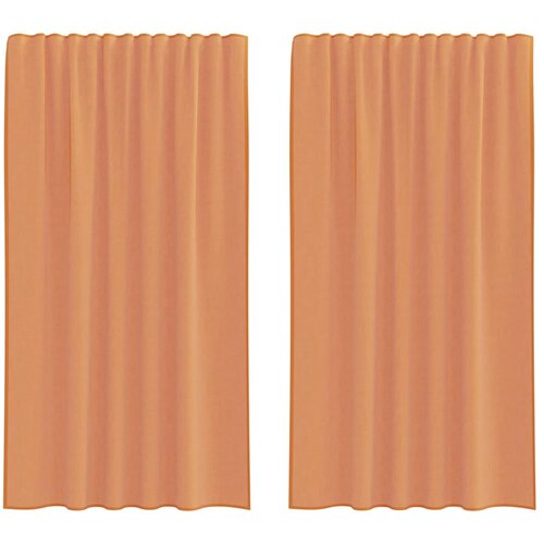 VidaXL Voile zavjese s džepovima za &amp;scaron;ipke 2 kom terakota - Terakota 140 x 175 cm 1 s džepovima za &amp;scaron;ipke Slike