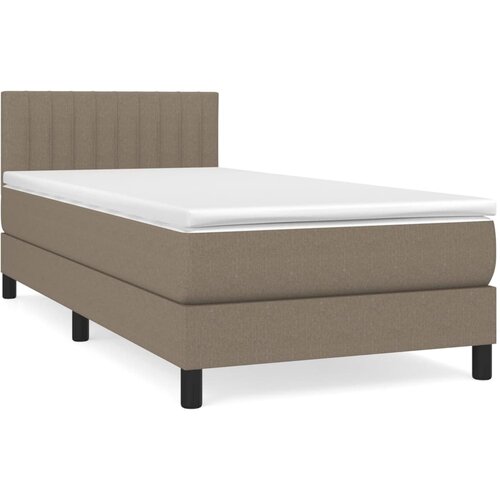 Maison Chic Box spring postelja - Vzmetna postelja z vzmetnico taupe 100x200 cm blago SL13051, (21882569) Cene