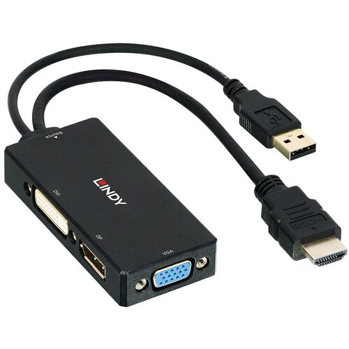 Lindy HDMI to DisplayPort, DVI and VGA Converter Cene