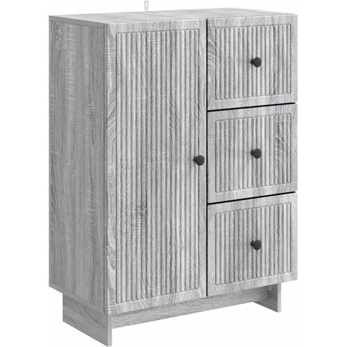 vidaXL Strani &scaron;al Siva Sonoma 66 x 34,5 x 90 cm Inženirski les, (5000217710) Cene