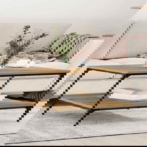 VidaXL Klubska miza artisan hrast 80 x 80 x 40 cm Konstruiran les Slike
