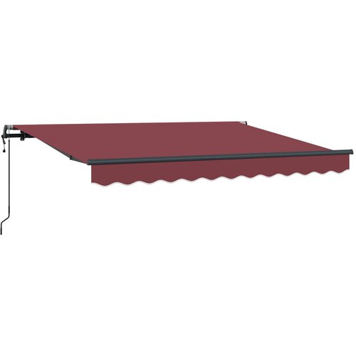  Skrovita tenda Tamno crvena 350 x 200 x 165 cm tkanina Slike