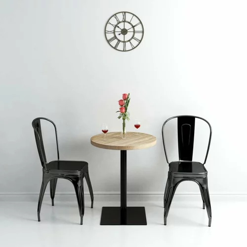 Okrugli stol za bistro od MDF-a i čelika 60 x 75 cm boja hrasta