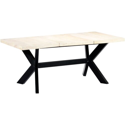 VidaXL blagovaonski stol bijeli 180x90x75 cm od masivnog drva manga Slike
