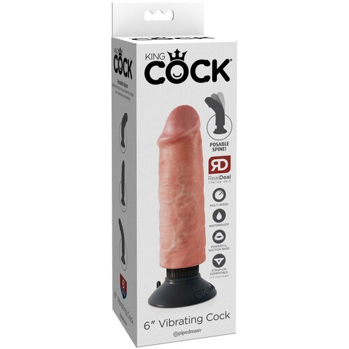 Pipedream King Cock 6 Vibrator, 15.5 cm, Vodootporan Cene