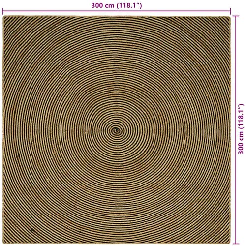  Tepisi za područja Crna 300 x 300 cm Juta Slike