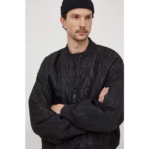 Calvin Klein Jeans Bomber jakna moški, črna barva