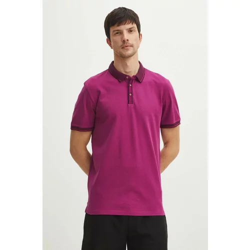 Medicine Pamučna polo majica za muškarce, boja: ružičasta, bez uzorka