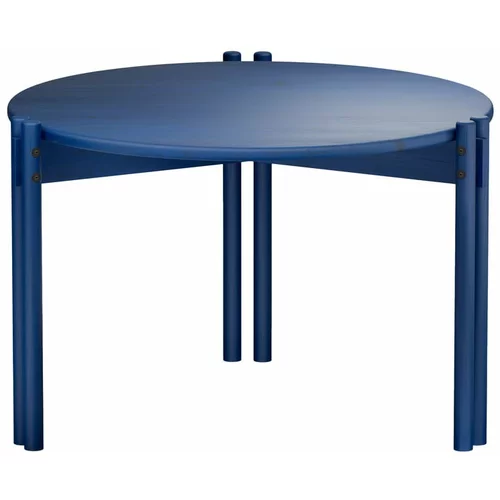 Karup Design Modra okrogla mizica iz masivnega bora ø 60 cm Sticks –