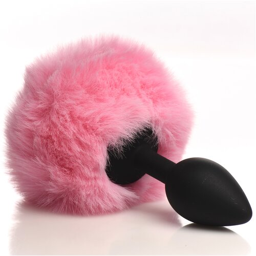 Tailz Fluffy Bunny Tail Silicone Plug Pink Slike