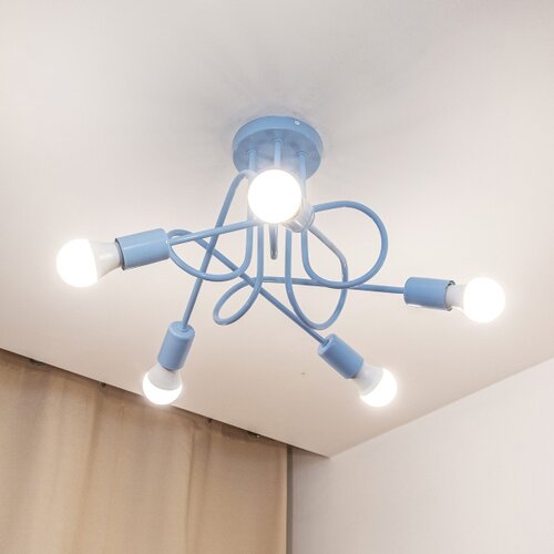  plafonski luster oxford 5xE27/15W/230V plave boje Slike