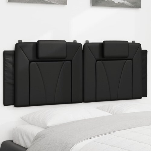 VidaXL Jastuk za uzglavlje crni 120 cm od umjetne kože Slike