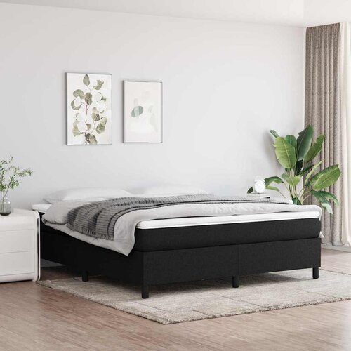  Krevet s oprugama i madracem crni 160x200 cm od tkanine Cijene