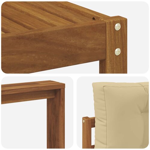  Set vanjskih sofa 6 kom. Prirodna i bež Smeđa 331 x 172,5 x 73 cm Slike