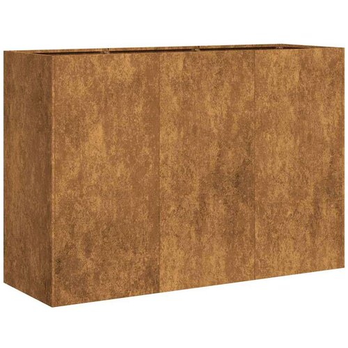 vidaXL Planter Rusty 120x40x80 cm Vremensko odporno jeklo Cene