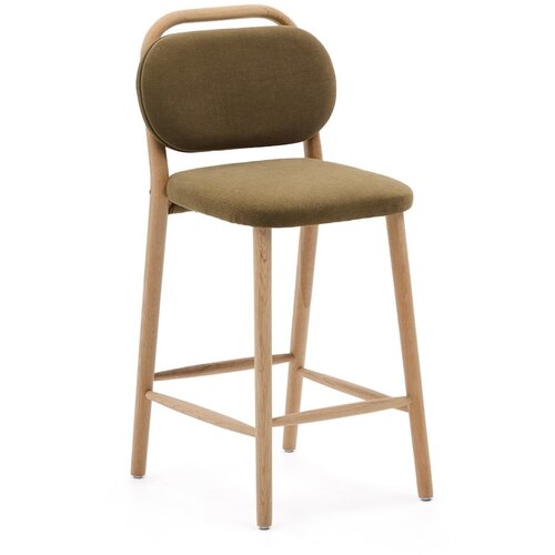 Kave Home Kaki zelen barski stol (vi&scaron;ina sedeža 66 cm) Helda &ndash; Cene