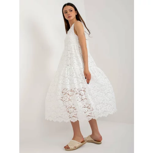 Fashion Hunters White flowing dress with ruffle OCH BELLA