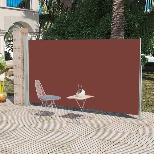 vidaXL Zložljiva stranska tenda za teraso 160x300 cm rjava Cene