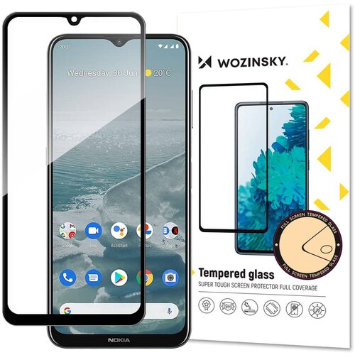  Kaljeno steklo za&amp;scaron;čita zaslona z okvirjem za Nokia G20 Slike