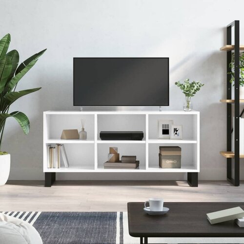 VidaXL TV omarica visok sijaj bela 103,5x30x50 cm inženirski les Slike