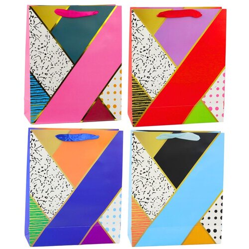  Papirnata poklon vrećica s geometrijskim uzorcima 32 x 26 x 12 cm Cijene