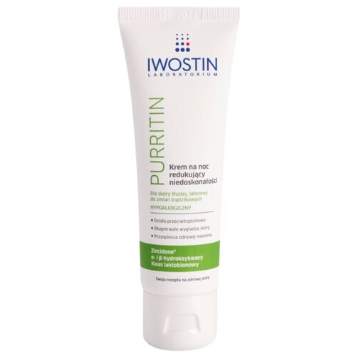 Iwostin Purritin krema za noć za nepravilnosti na koži lica 40 ml Cijene