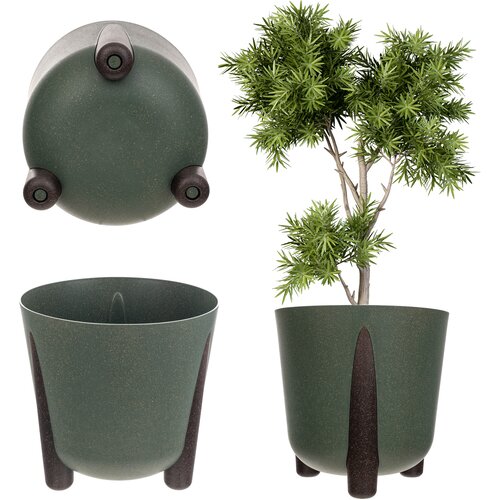 KADAX cvetlični lonec, pokrov za cvetlični lonec, na nogah, z vložkom, moderen, zelen, 18 cm, (5000346387) Slike