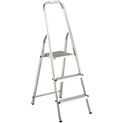 Alpos Aluminijasta gospodinjska lestev 2+1 (delovna višina: 2,44 m, transportna dolžina: 1,31 m, nosilnost: 150 kg) Cene