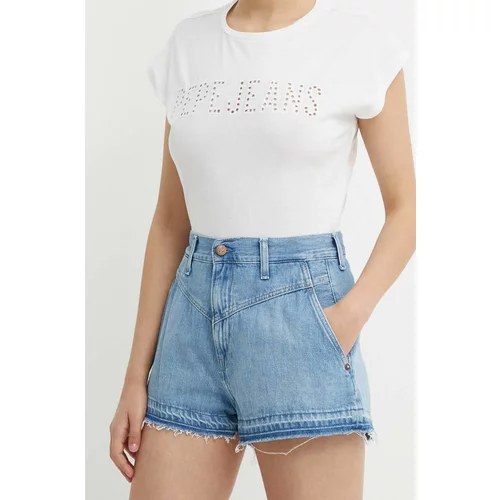 PepeJeans Jeans kratke hlače A-LINE SHORT UHW SKY ženske, PL801114