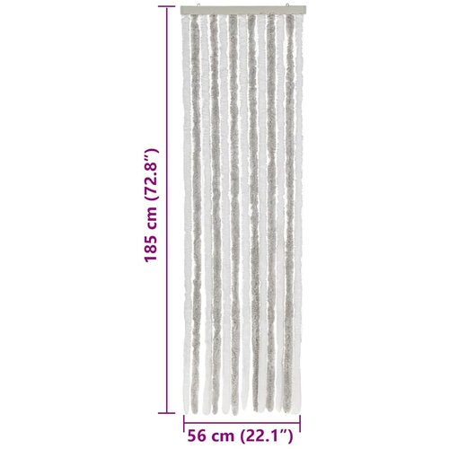  Zastor protiv muha svjetlosivi i bijeli 56x185 cm od &amp;scaron;enila Slike