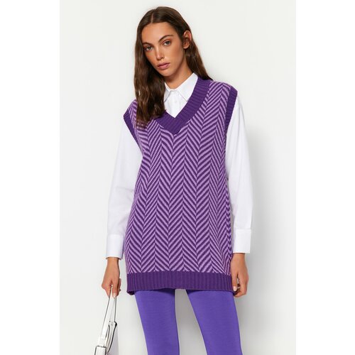Trendyol Sweater - Purple - Fitted Slike