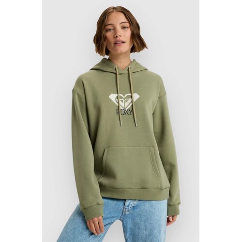 Roxy Surf Stoked Brushed Art Pulover s kapuco oil green Cene