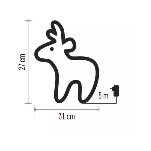 Emos lighting led božični jelenček, 27 cm, hladno bela DCFC06 Slike