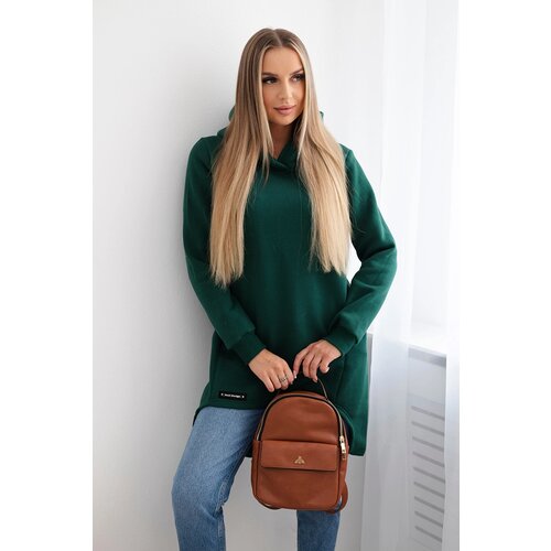 Kesi Insulated sweatshirt with longer back dark green Slike