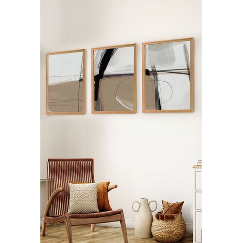 Wallity Set uramljenih MDF slika Myk3013-1, 3 dijela Cene
