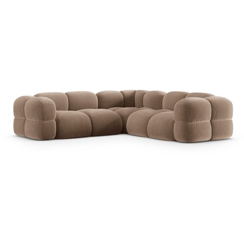 Cosmopolitan Design Smeđa bar&amp;scaron;unasti kutna garnitura Loretto &amp;ndash; Slike