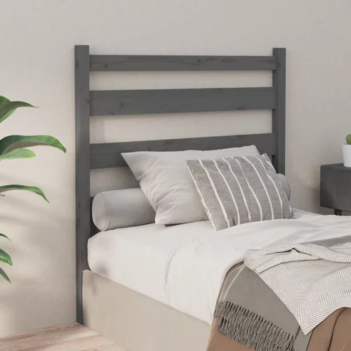  Uzglavlje za krevet sivo 106 x 4 x 100 cm od masivne borovine
