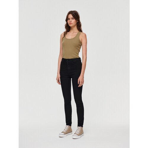 House - Skinny traperice visoka struka - Crna Cijene