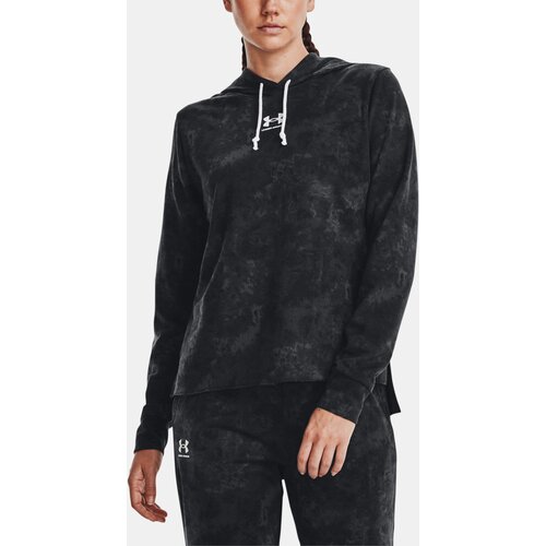 Under Armour Sweatshirt Rival Terry Print Hoodie-BLK - Women Slike