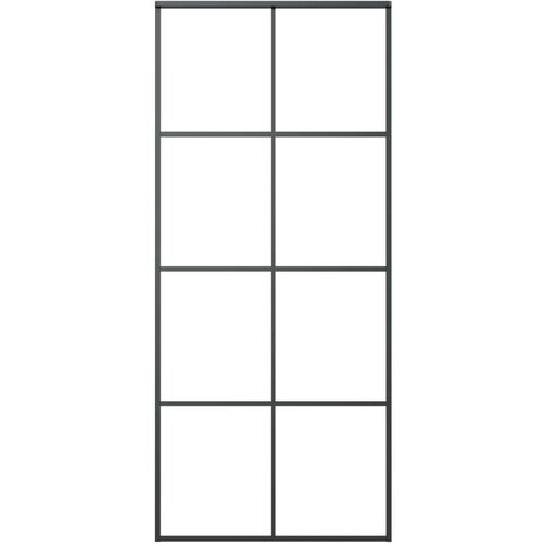  Drsna vrata iz aluminija in ESG stekla 90x205 cm črna, (21040363) Cene