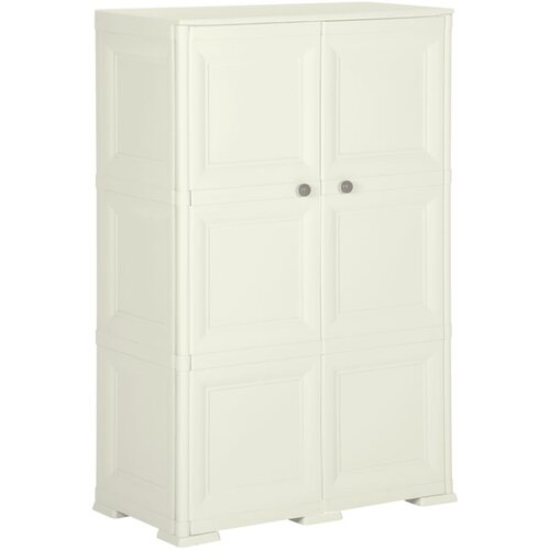 The Living Store Plastična omara 79x43x125 cm lesen dizajn vanilla ice - Omarica, (21435482) Cene