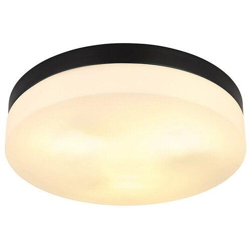 Globo Vanjska zidna i stropna svjetiljka Vranos (60 W, &amp;Oslash; x V: 30 x 6,5 cm, Crna, Opal, IP44) Slike