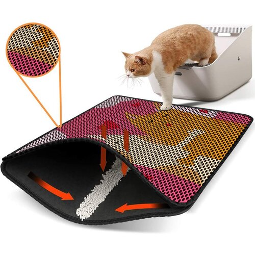 WALLXPERT Nrszn0251 multicolor cat litter mat Slike