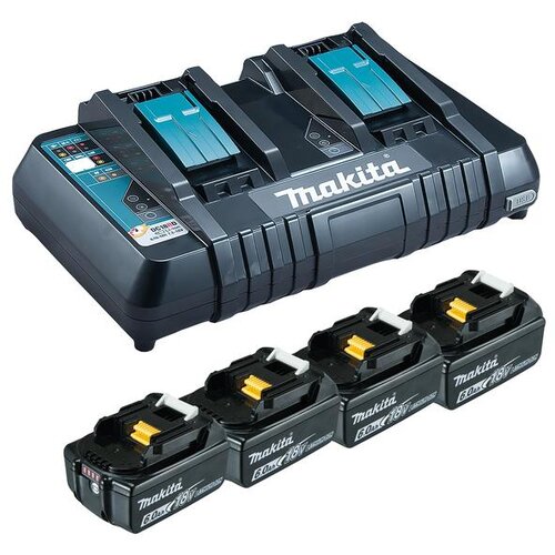 Makita Komplet baterij in polnilnika 199485-6 18V 4x6Ah, (5000551674) Cene