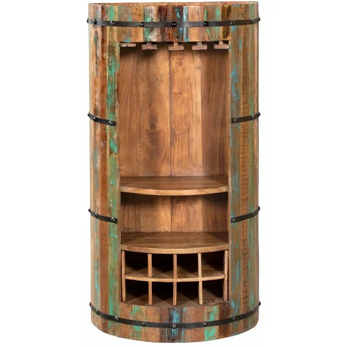 Interia Home & Living Vinski stalak od recikliranog drva u prirodnoj boji za 8 boca, 60x115 cm Kaveri -