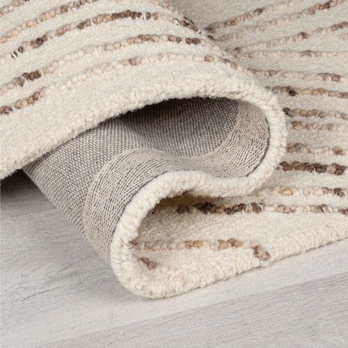 Flair Rugs Smeđi/krem vunen tepih 120x170 cm Abstract Swirl &amp;ndash; Slike