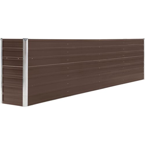 VidaXL povi&amp;scaron;ena vrtna gredica 320 x 40 x 77 cm pocinčani čelik smeđa Slike